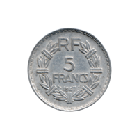 Preview 5 Francs, 1947 reverse