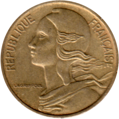 5 centimes, 1985 Obverse