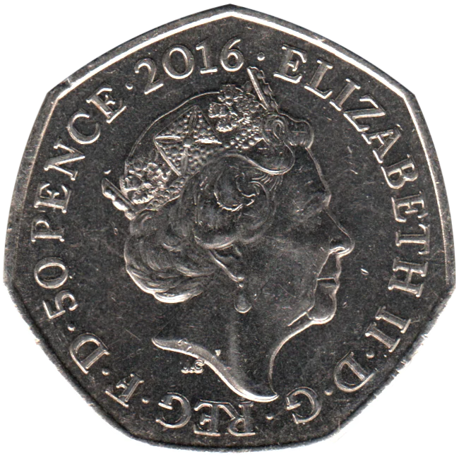 50 pence, 2016 Obverse
