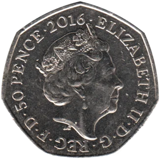 Preview 50 pence, 2016 obverse