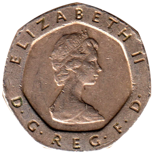 20 pence, 1982 Obverse