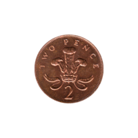 Preview 2 pence, 1991 reverse