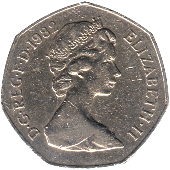 50 pence, 1982 Obverse