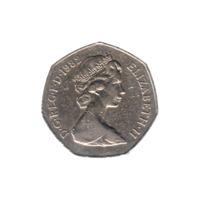 Preview 50 pence, 1982 obverse