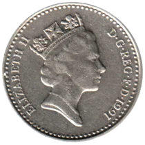 Preview 5 pence, 1991 obverse