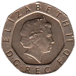 Preview 20 pence, 1998 obverse