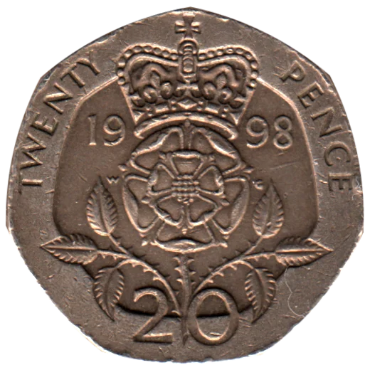 20 pence, 1998 Reverse