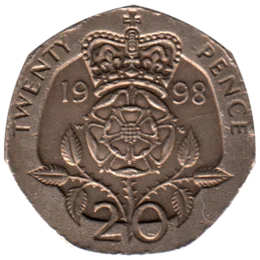Preview 20 pence, 1998 reverse
