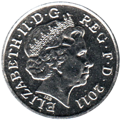 5 pence, 2011 Obverse