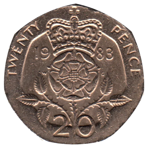 20 pence, 1983 Reverse