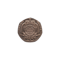 Preview 20 pence, 1983 reverse