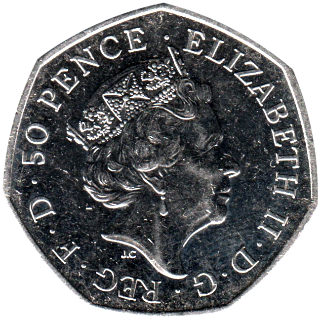 50 pence, 2016 Obverse