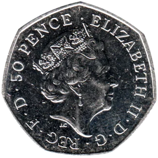 Preview 50 pence, 2016 obverse