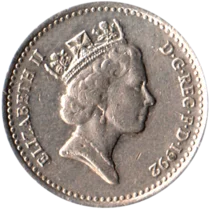 Preview 5 pence, 1992 obverse