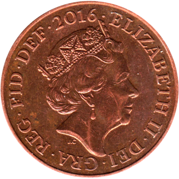 2 pence, 2016 Obverse