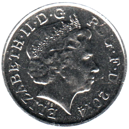5 pence, 2014 Obverse