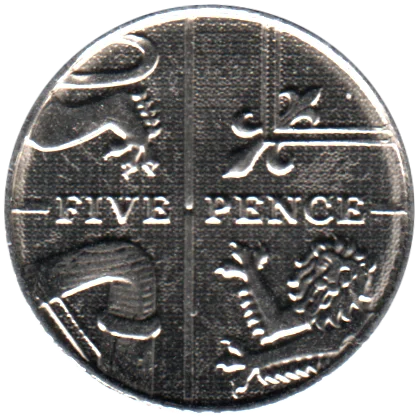 5 pence, 2014 Reverse
