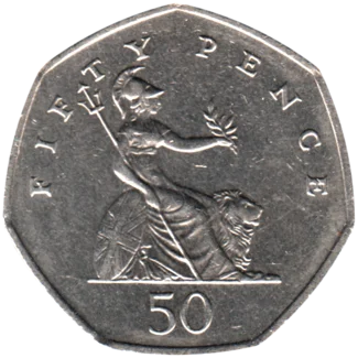 Preview 50 pence, 1998 reverse
