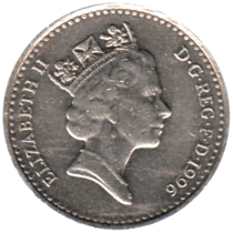 Preview 5 pence, 1996 obverse