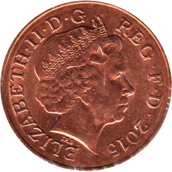 2 pence, 2015 Obverse