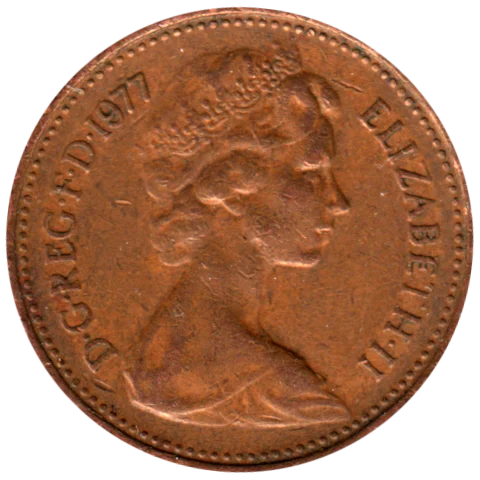 1 penny, 1977 Obverse