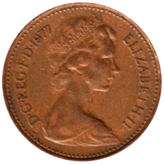 Preview 1 penny, 1977 obverse
