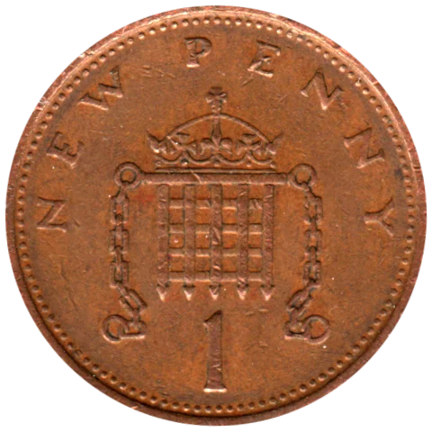 1 penny, 1977 Reverse