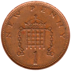 Preview 1 penny, 1977 reverse