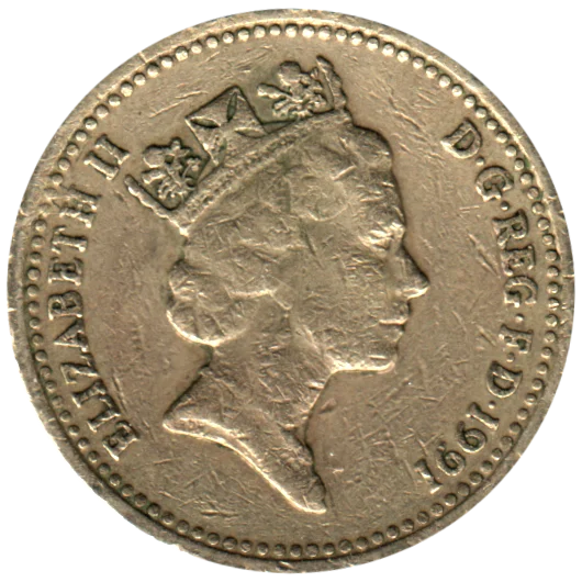 1 Pound, 1991 Obverse
