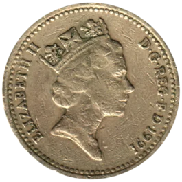 Preview 1 Pound, 1991 obverse