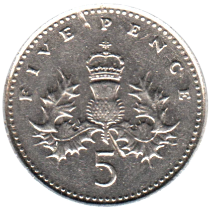 5 pence, 2000 Reverse