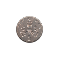 Preview 5 pence, 1968 reverse