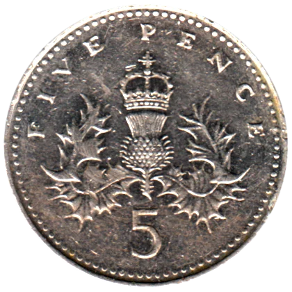 5 pence, 2003 Reverse