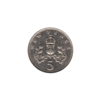 Preview 5 pence, 1970 reverse