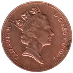 Preview 1 penny, 1992 obverse