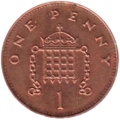 Preview 1 penny, 1992 reverse