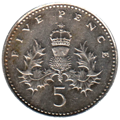 5 pence, 2006 Reverse