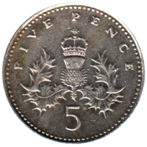 Preview 5 pence, 2006 reverse