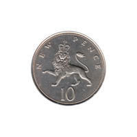 Preview 10 pence, 1971 reverse