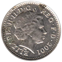 Preview 5 pence, 2001 obverse