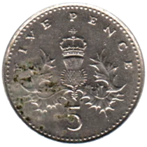 Preview 5 pence, 2001 reverse