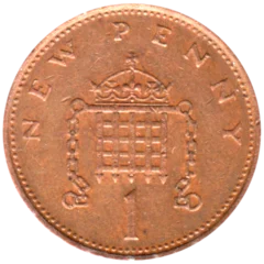 Preview 1 penny, 1981 reverse