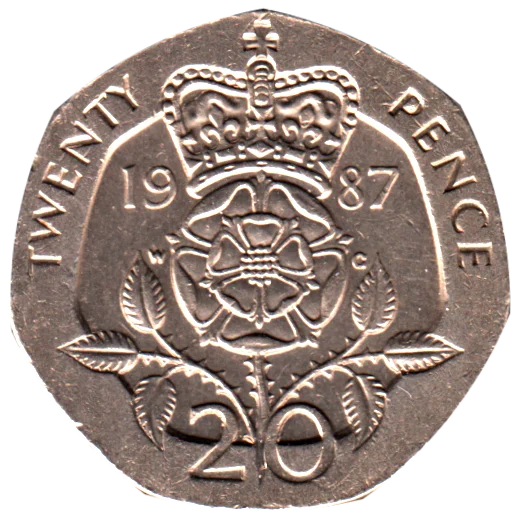 20 pence, 1987 Reverse