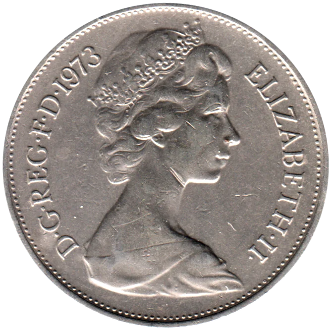 10 pence, 1973 Obverse