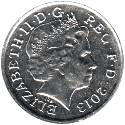 5 pence, 2013 Obverse