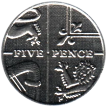 Preview 5 pence, 2013 reverse