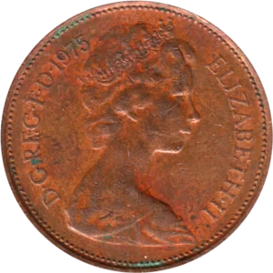 Preview 2 pence, 1975 obverse