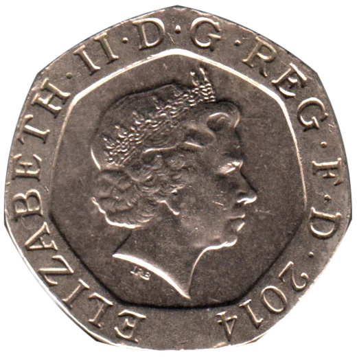 20 pence, 2014 Obverse