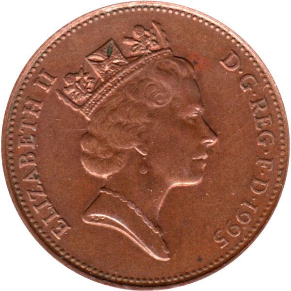 2 pence, 1995 Obverse