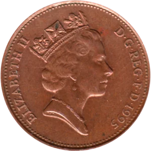 Preview 2 pence, 1995 obverse